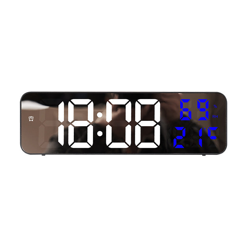 Horloge murale numérique à LED avec grand écran et miroir électronique