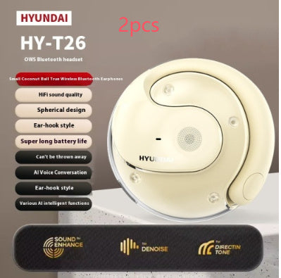 Casque Bluetooth sans fil Coconut Ball Casque auriculaire à réduction de bruit