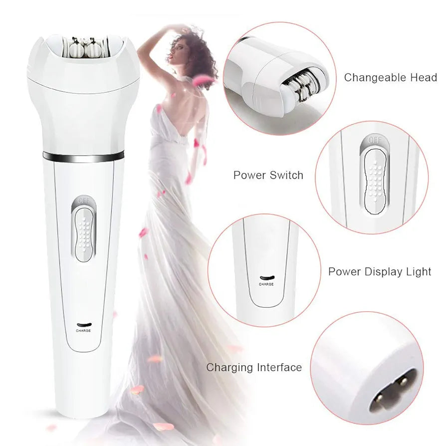 5 in 1 Multi-Functional Portable Face and body Skin Care Electric Massager Scrubber with Facial Latex Brush