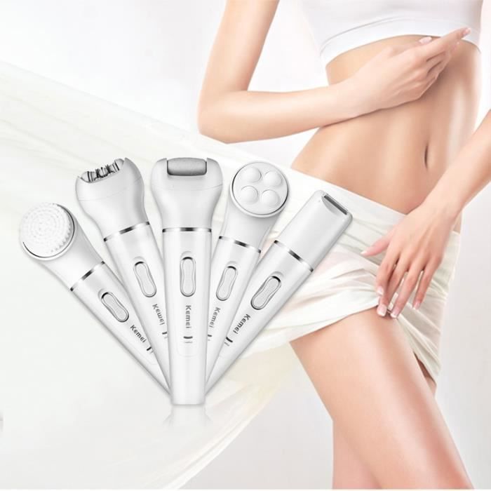 5 in 1 Multi-Functional Portable Face and body Skin Care Electric Massager Scrubber with Facial Latex Brush